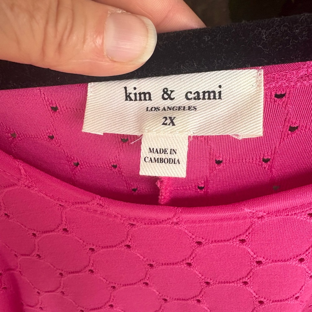 Kim & Cami Fuchsia Women's Blouse - Picture 2 of 6